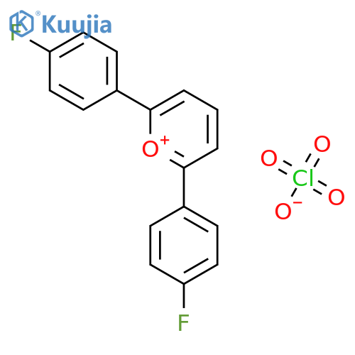 Pyrylium, 2,6-bis(4-fluorophenyl)-, perchlorate structure