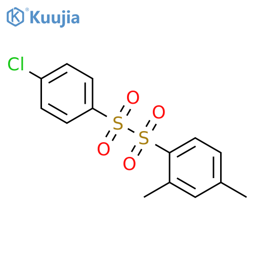 1-(4-Chlorophenyl)-2-(2,4-dimethylphenyl)-1,1,2,2-tetraoxo-1lambda~6~,2lambda~6~-disulfane structure