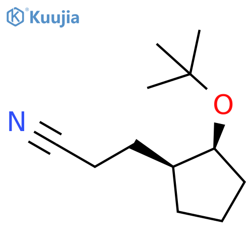 Cyclopentanepropanenitrile,2-(1,1-dimethylethoxy)-, cis- (9CI) structure