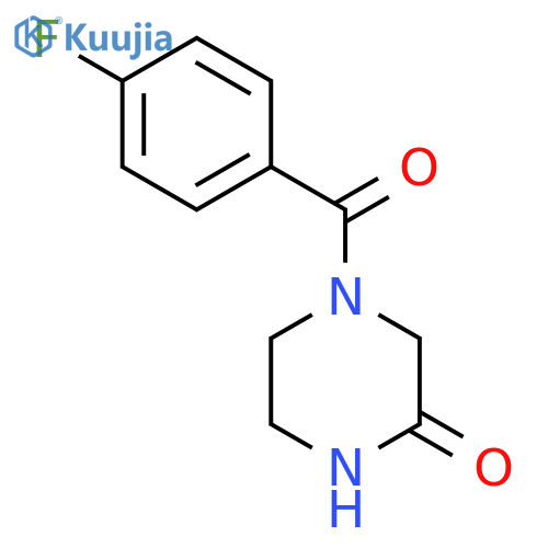 Piperazinone, 4-(4-fluorobenzoyl)- structure