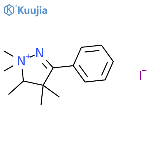1H-PYRAZOLIUM, 4,5-DIHYDRO-1,1,4,4,5-PENTAMETHYL-3-PHENYL-, IODIDE structure