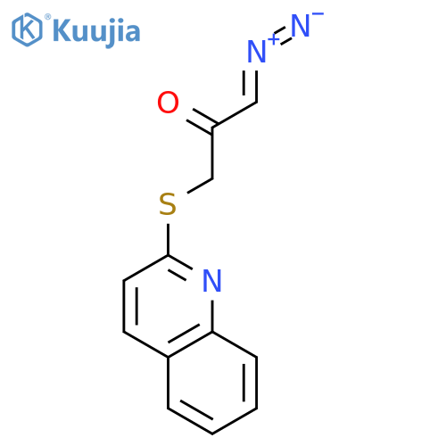 2-Propanone, 1-diazo-3-(2-quinolinylthio)- structure