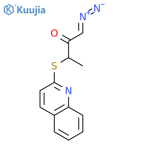 2-BUTANONE, 1-DIAZO-3-(2-QUINOLINYLTHIO)- structure
