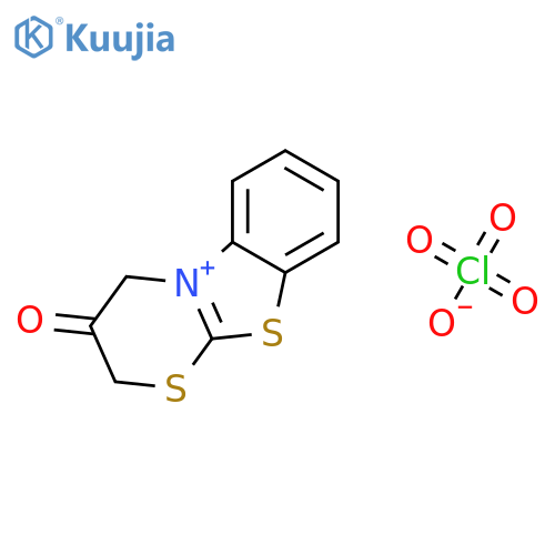2H-[1,3]Thiazino[2,3-b]benzothiazolium, 3,4-dihydro-3-oxo-, perchlorate structure