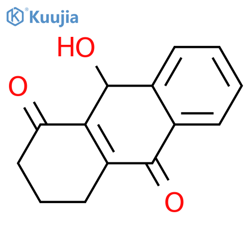1,10-Anthracenedione, 2,3,4,9-tetrahydro-9-hydroxy- structure