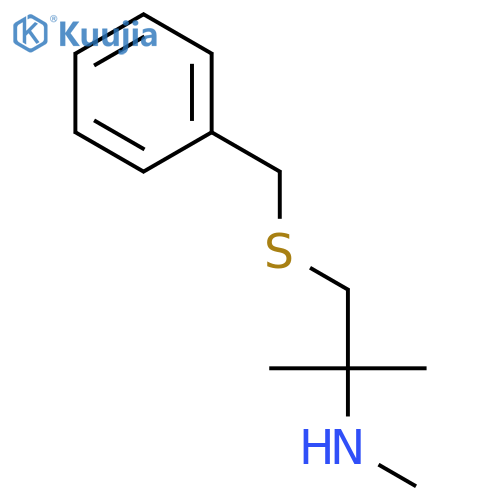 2-Propanamine, N,2-dimethyl-1-[(phenylmethyl)thio]- structure