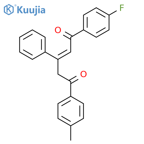 2-PENTENE-1,5-DIONE, 1-(4-FLUOROPHENYL)-5-(4-METHYLPHENYL)-3-PHENYL- structure