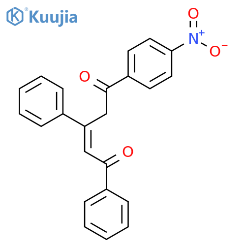2-Pentene-1,5-dione, 5-(4-nitrophenyl)-1,3-diphenyl- structure