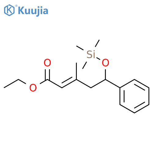 2-PENTENOIC ACID, 3-METHYL-5-PHENYL-5-[(TRIMETHYLSILYL)OXY]-, ETHYL ESTER structure