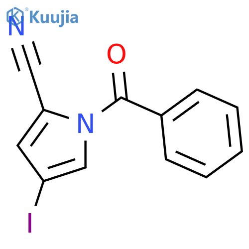 1H-Pyrrole-2-carbonitrile, 1-benzoyl-4-iodo- structure