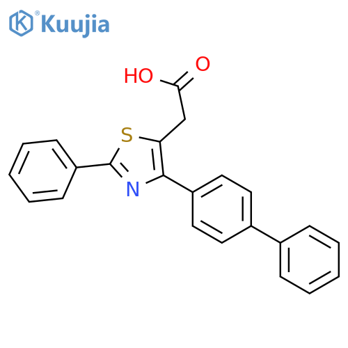 5-THIAZOLEACETIC ACID, 4-[1,1'-BIPHENYL]-4-YL-2-PHENYL- structure