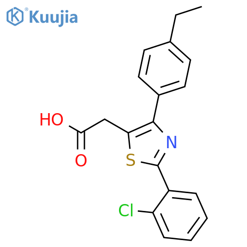 5-Thiazoleacetic acid, 2-(2-chlorophenyl)-4-(4-ethylphenyl)- structure
