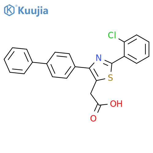 5-THIAZOLEACETIC ACID, 4-[1,1'-BIPHENYL]-4-YL-2-(2-CHLOROPHENYL)- structure