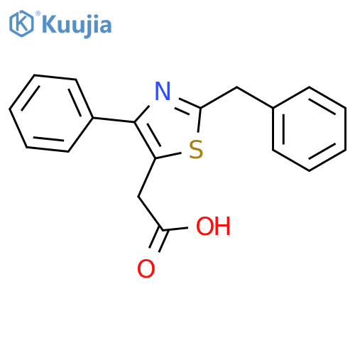 5-Thiazoleacetic acid, 4-phenyl-2-(phenylmethyl)- structure