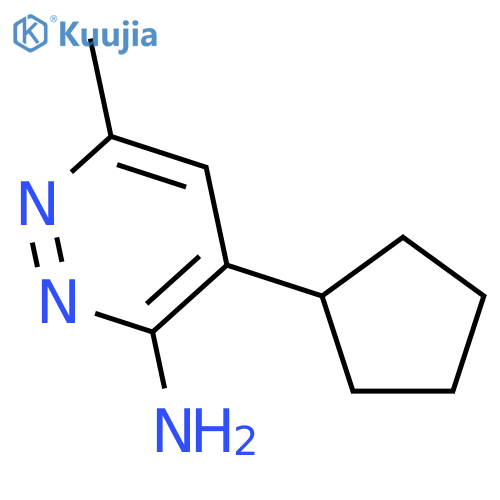 4-Cyclopentyl-6-methylpyridazin-3-amine structure
