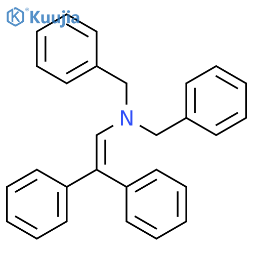 Benzenemethanamine, N-(2,2-diphenylethenyl)-N-(phenylmethyl)- structure
