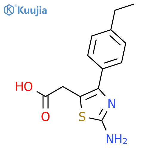 5-Thiazoleacetic acid, 2-amino-4-(4-ethylphenyl)- structure