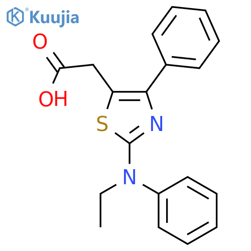 5-THIAZOLEACETIC ACID, 2-(ETHYLPHENYLAMINO)-4-PHENYL- structure