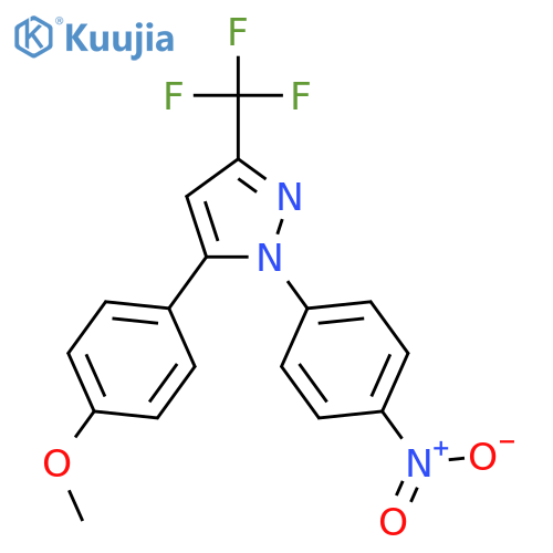 1H-Pyrazole, 5-(4-methoxyphenyl)-1-(4-nitrophenyl)-3-(trifluoromethyl)- structure