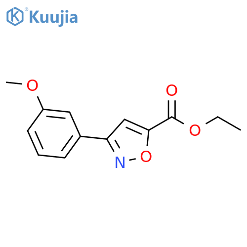 5-Isoxazolecarboxylic acid, 3-(3-methoxyphenyl)-, ethyl ester structure