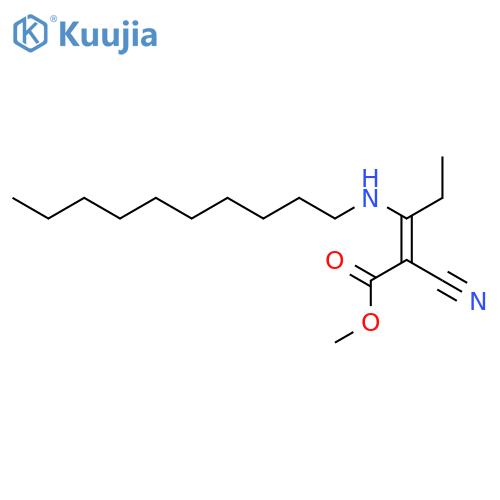 2-PENTENOIC ACID, 2-CYANO-3-(DECYLAMINO)-, METHYL ESTER, (Z)- structure