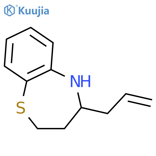 1,5-Benzothiazepine, 2,3,4,5-tetrahydro-4-(2-propenyl)- structure