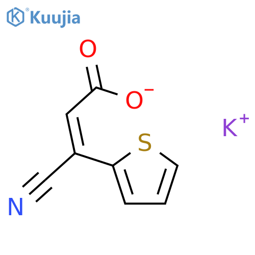 3-Cyano-3-(2-thienyl)acrylic acid potassium salt structure