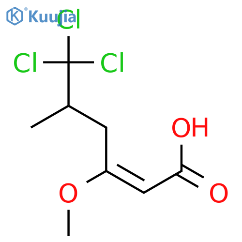 2-HEXENOIC ACID, 6,6,6-TRICHLORO-3-METHOXY-5-METHYL-, (E)- structure
