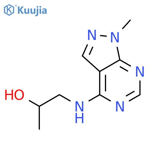 1-[(1-methylpyrazolo[3,4-d]pyrimidin-4-yl)amino]propan-2-ol structure