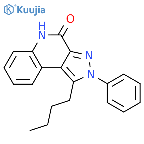 4H-Pyrazolo[3,4-c]quinolin-4-one, 1-butyl-2,5-dihydro-2-phenyl- structure