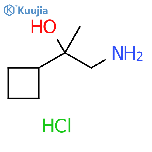 1-amino-2-cyclobutylpropan-2-ol hydrochloride structure