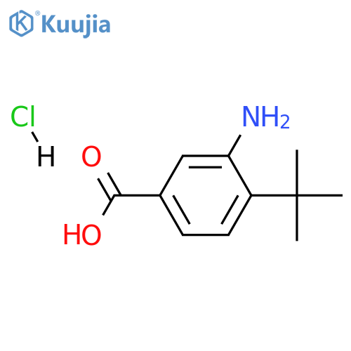 3-amino-4-tert-butylbenzoic acid hydrochloride structure