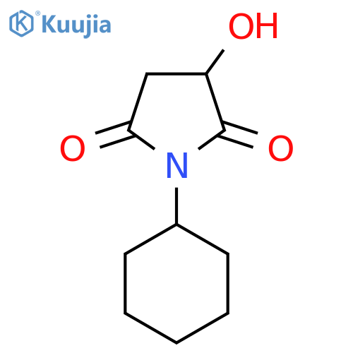 1-Cyclohexyl-3-hydroxypyrrolidine-2,5-dione structure