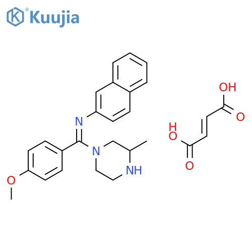 Piperazine,1-[(4-methoxyphenyl)(2-naphthalenylimino)methyl]-3-methyl-,(2Z)-2-butenedioate (1:1) structure