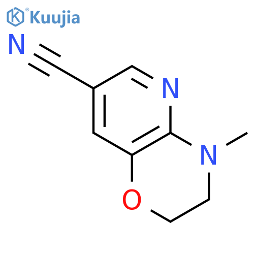 4-methyl-3,4-dihydro-2H-pyrido3,2-b1,4oxazine-7-carbonitrile structure