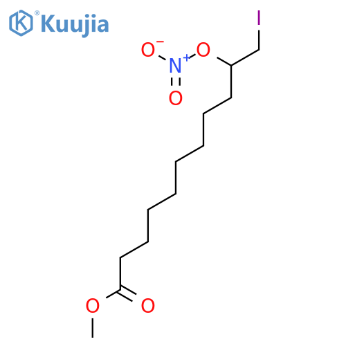 UNDECANOIC ACID, 11-IODO-10-(NITROOXY)-, METHYL ESTER structure