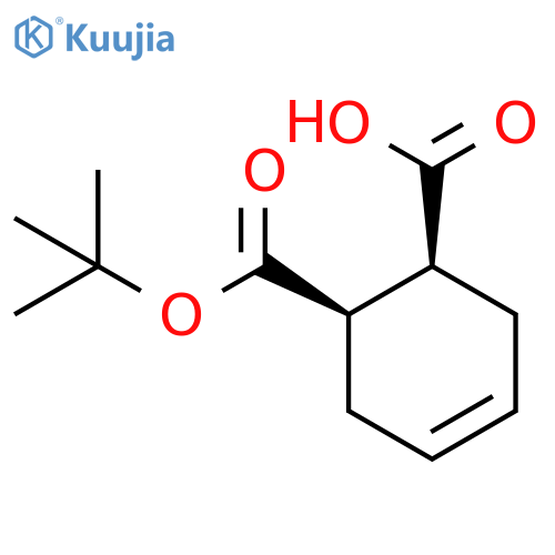 4-Cyclohexene-1,2-dicarboxylic acid, mono(1,1-dimethylethyl) ester,(1R,2S)- structure
