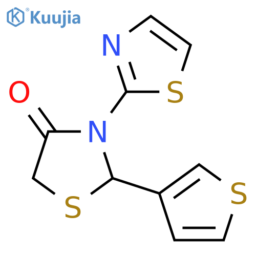3-(1,3-Thiazol-2-yl)-2-(thiophen-3-yl)-1,3-thiazolidin-4-one structure