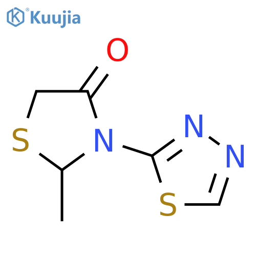 2-methyl-3-(1,3,4-thiadiazol-2-yl)-1,3-thiazolidin-4-one structure
