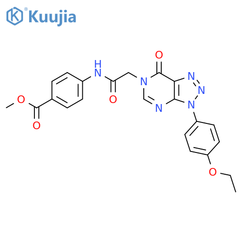 methyl 4-{2-3-(4-ethoxyphenyl)-7-oxo-3H,6H,7H-1,2,3triazolo4,5-dpyrimidin-6-ylacetamido}benzoate structure