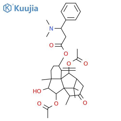 3,11-Cyclo-2,5,9,10-tetrahydroxy-4(20)-taxen-13-one; (2α,5α,9α,10β)-form, 5-O-(3R-Dimethylamino-3-phenylpropanoyl), 2,10-di-Ac structure
