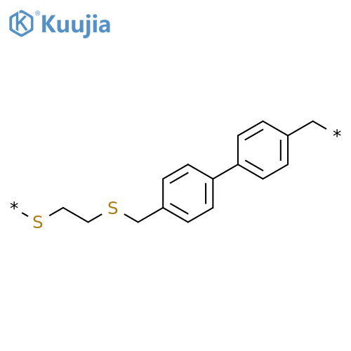 Poly(thio-1,2-ethanediylthiomethylene[1,1'-biphenyl]-4,4'-diylmethylene) structure