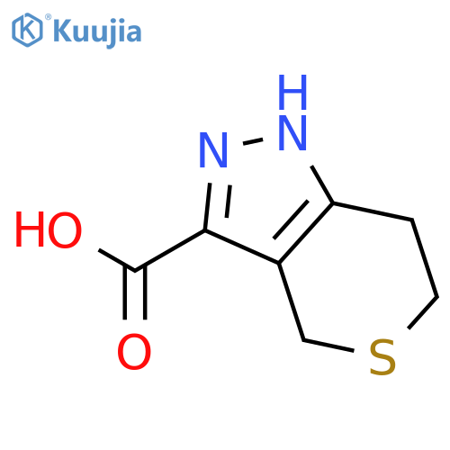 1H,4H,6H,7H-thiopyrano[4,3-c]pyrazole-3-carboxylic acid structure