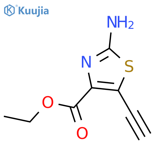 4-Thiazolecarboxylic acid, 2-amino-5-ethynyl-, ethyl ester structure