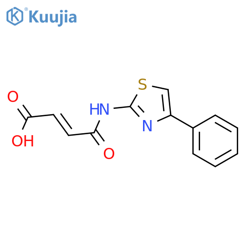 2-Butenoic acid, 4-oxo-4-[(4-phenyl-2-thiazolyl)amino]-, (E)- structure