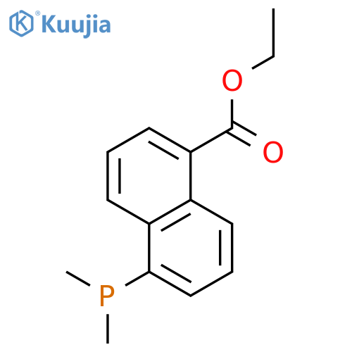 1-NAPHTHALENECARBOXYLIC ACID, 5-(DIMETHYLPHOSPHINO)-, ETHYL ESTER structure