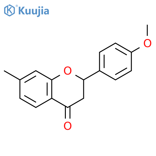 4H-1-BENZOPYRAN-4-ONE, 2,3-DIHYDRO-2-(4-METHOXYPHENYL)-7-METHYL- structure
