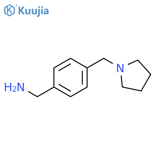 1-{4-[(pyrrolidin-1-yl)methyl]phenyl}methanamine structure