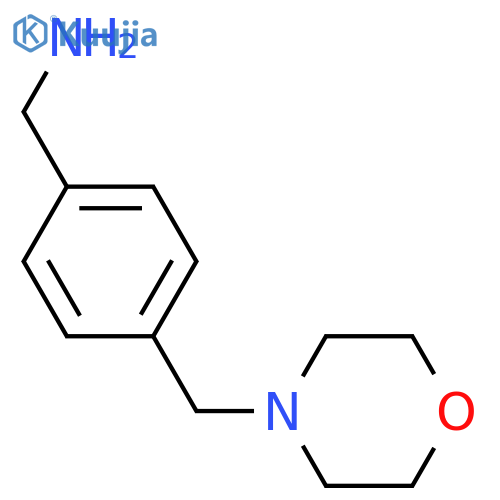 1-{4-[(morpholin-4-yl)methyl]phenyl}methanamine structure