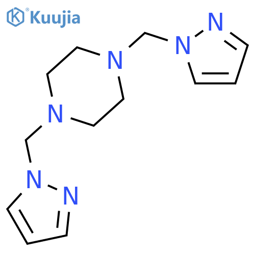PIPERAZINE, 1,4-BIS(1H-PYRAZOL-1-YLMETHYL)- structure